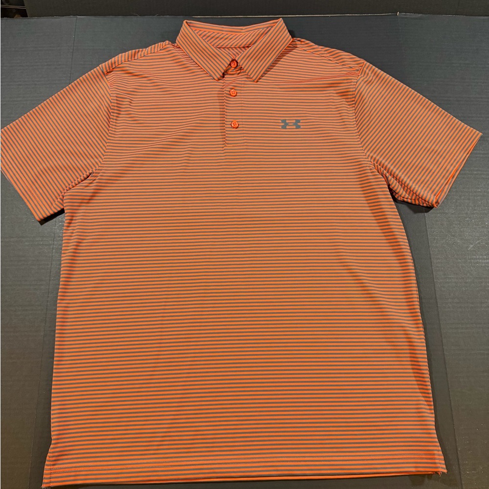 Under Armour Men's Orange & Grey Polo Shirt